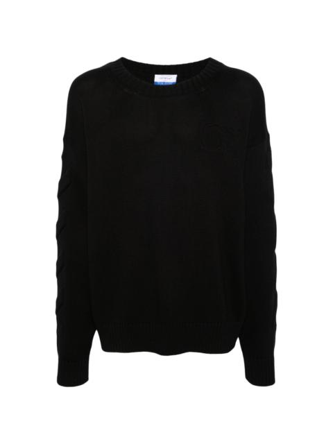 Off-White 3D Diag ribbed-knit jumper