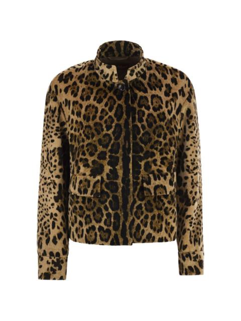 Max Mara Tedro leopard-print cropped jacket