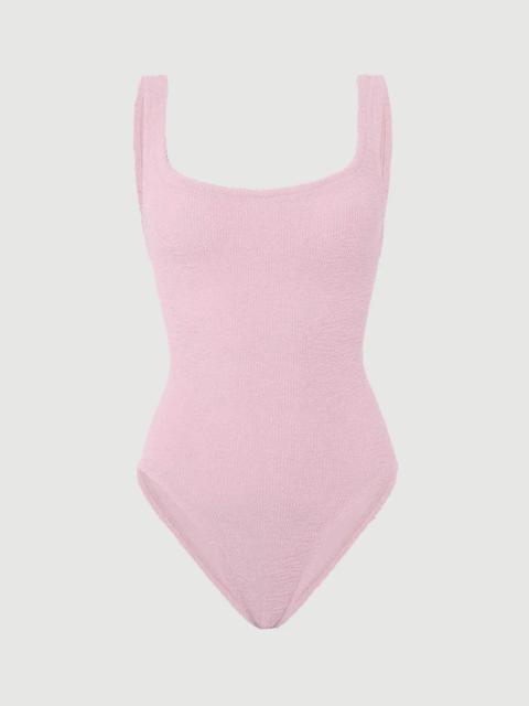 Hunza G SQUARE NECK SWIM BALLET PINK