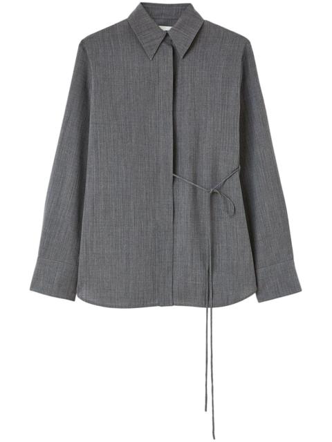 Jil Sander wrap wool shirt