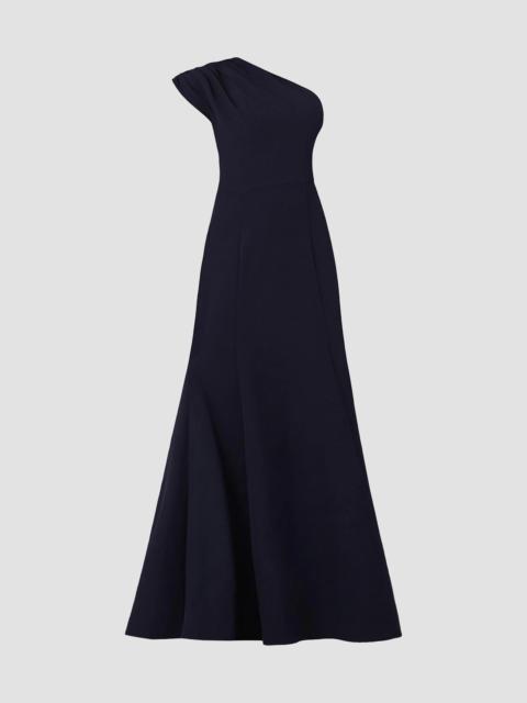 Shoshanna Women's Carley Stretch-Crepe One-Shoulder Gown - Navy