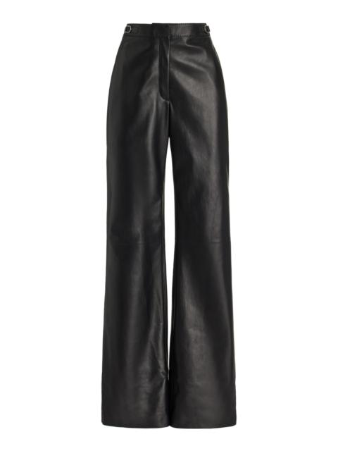 Vesta Pant in Black Leather