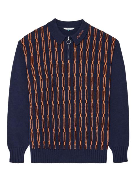 malbon zip polo sweater