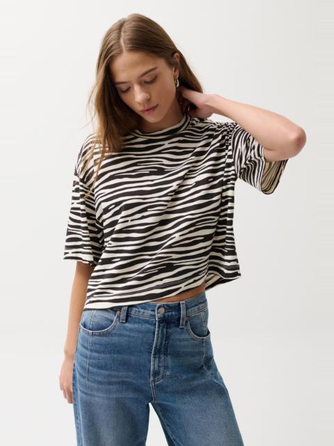 PISTOLA MAE CROPPED TEE - ZEBRA