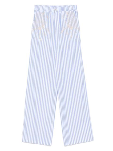 ELISABETTA FRANCHI striped cotton pants