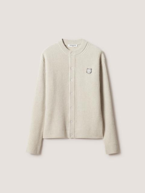 Maison Kitsuné FOX HEAD RIBBED REGULAR CARDIGAN