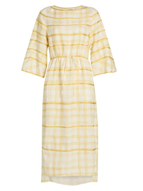 ROSIE ASSOULIN Women's Grosgrain Ribbon Caftan Midi-Dress - Yellow