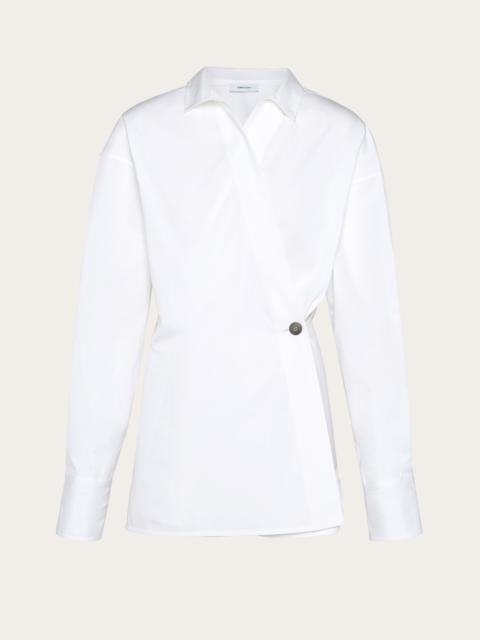 FERRAGAMO Asymmetric cotton shirt