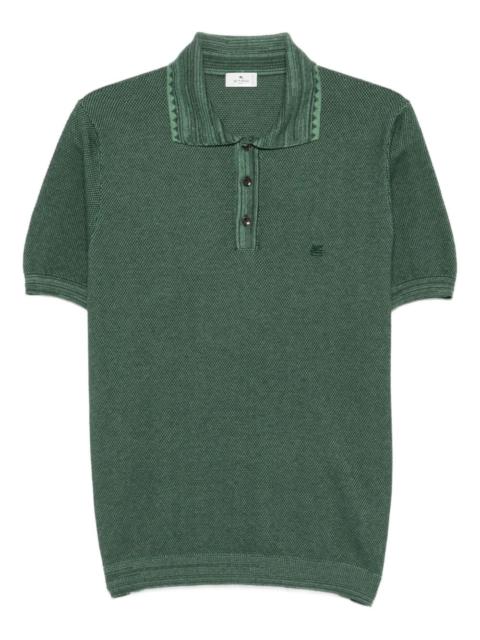 Etro buttoned pique polo shirt