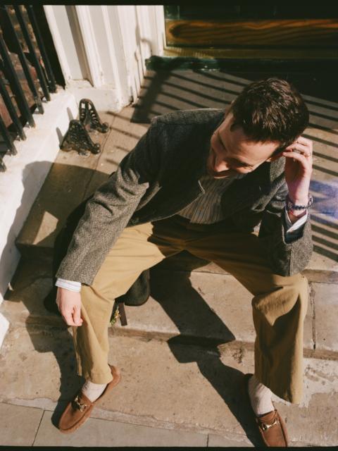 Drake's Beige Cotton Officer’s Chino