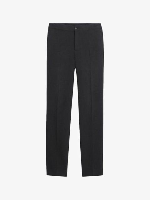 Sandro High-rise stretch-jersey trousers