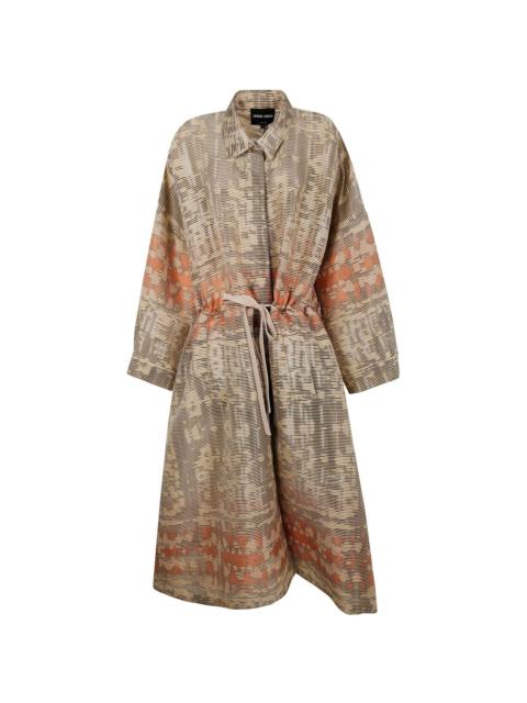 コート GIORGIO ARMANI CAPPOTTO CANNETE JACQUARD TIGRE GIORGIO ARMANI Giorgio Armani Women Cappotto Cannete