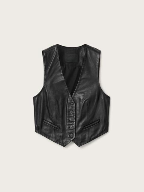 ALLSAINTS ARLA SLEEVELESS LEATHER VEST