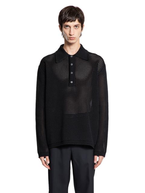 GUCCI Crochet Knit Polo Shirt