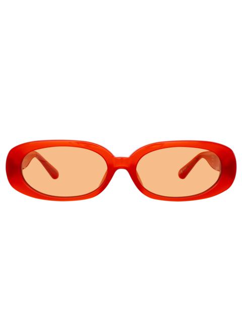 CARA OVAL SUNGLASSES IN TERRACOTTA