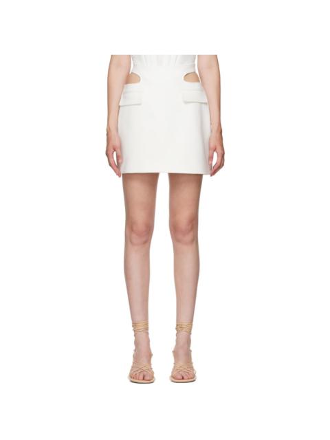 Dion Lee White Y Front Miniskirt