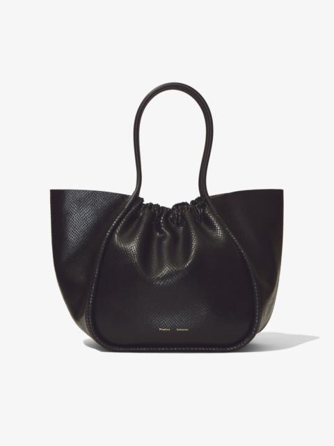 Carved Python XL Ruched Tote
