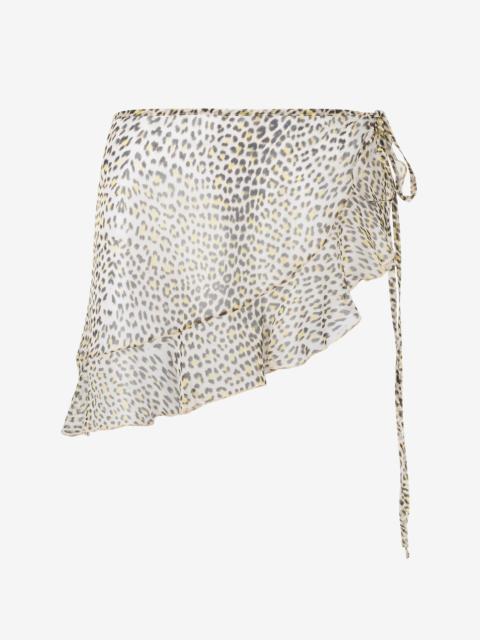 Roberto Cavalli Baby Jaguar Print Silk Pareo