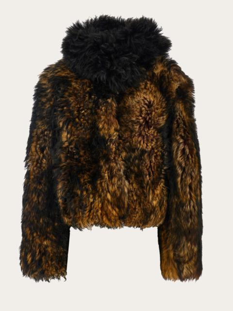 FERRAGAMO Long haired shearling coat
