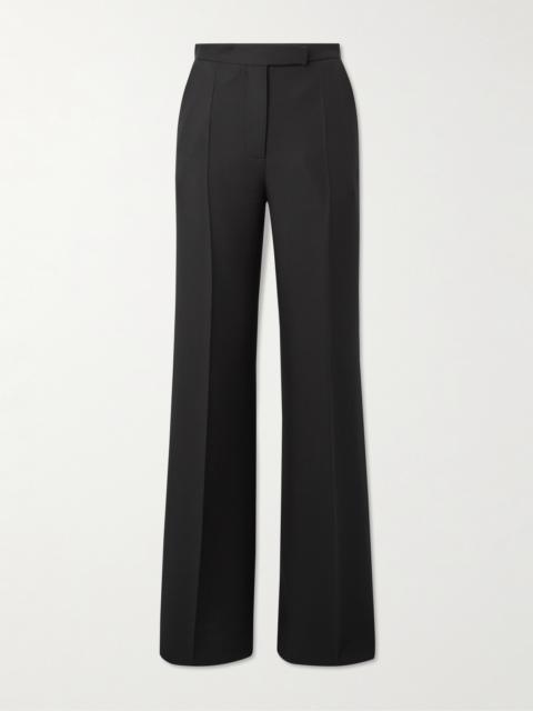 Valentino Wool And Silk-blend Crepe Wide-leg Pants