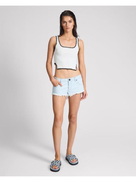 ONE TEASPOON Bonitas Low Waist Denim Shorts - Xanthe Light Blue