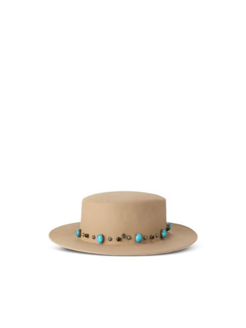 MAISON MICHEL logo-plaque hat