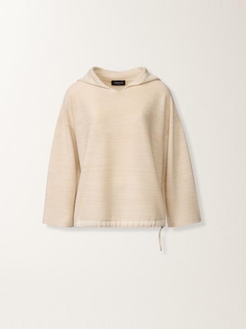 FABIANA FILIPPI Hooded sweater in wool, cotton, and lurex