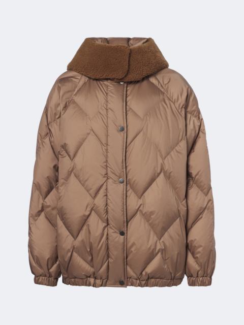 Brunello Cucinelli Shearling-trimmed quilted down jacket