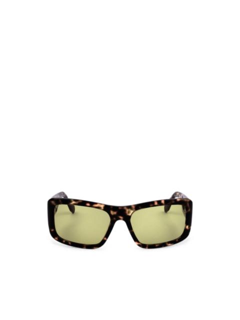 adidas tortoiseshell-effect rectangle-frame sunglasses