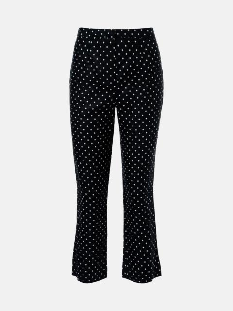 FAITHFULL Iria polka-dot linen capri pants