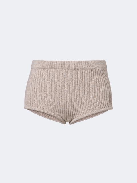MAGDA BUTRYM Ribbed-knit wool shorts