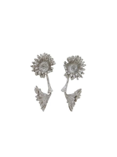 floral-shaped drop earrings