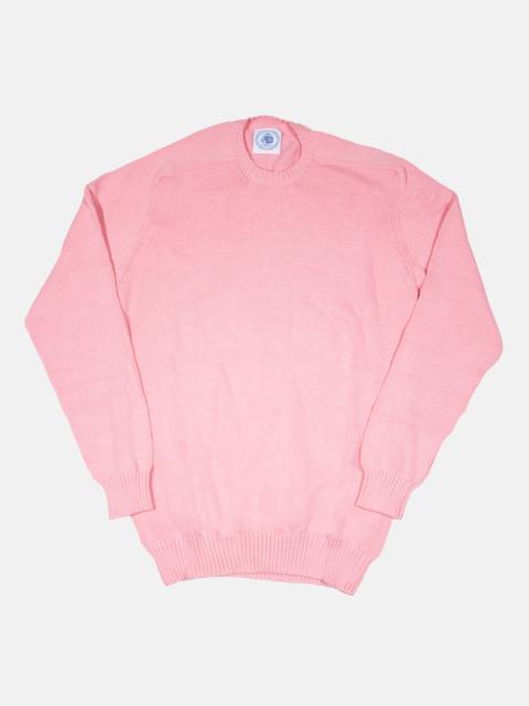 J. PRESS MADE-IN-SCOTLAND PINK COTTON CREWNECK SWEATER