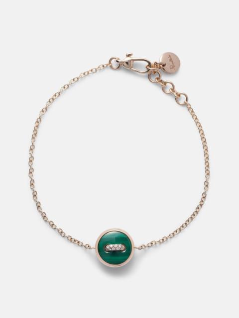 Pomellato Pom Pom Dot 18kt rose gold chain bracelet with gemstones