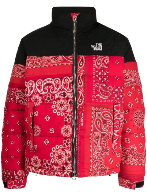 Readymade bandana-print padded down jacket