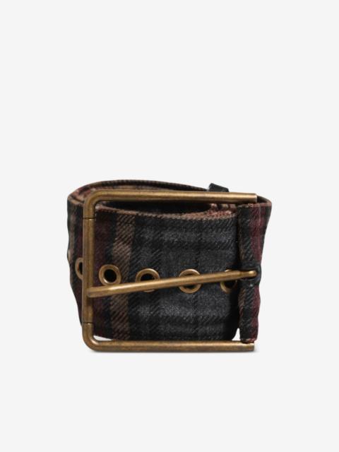 Dolce & Gabbana plaid-pattern belt