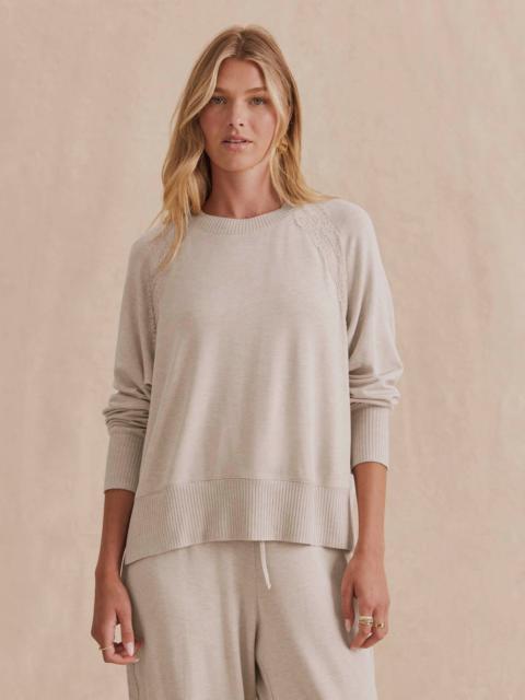 Splendid Supersoft Lace Trim Crewneck