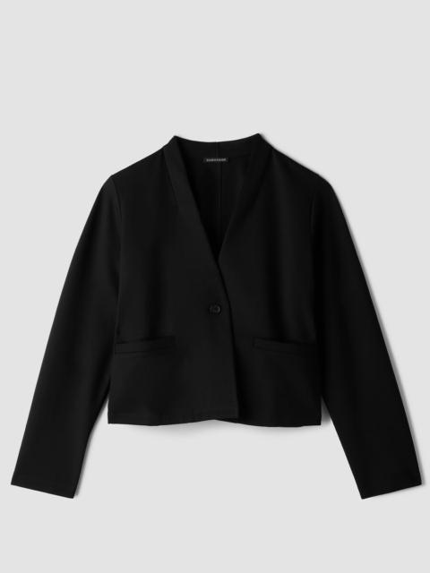 EILEEN FISHER Washable Flex Ponte High Neck Jacket