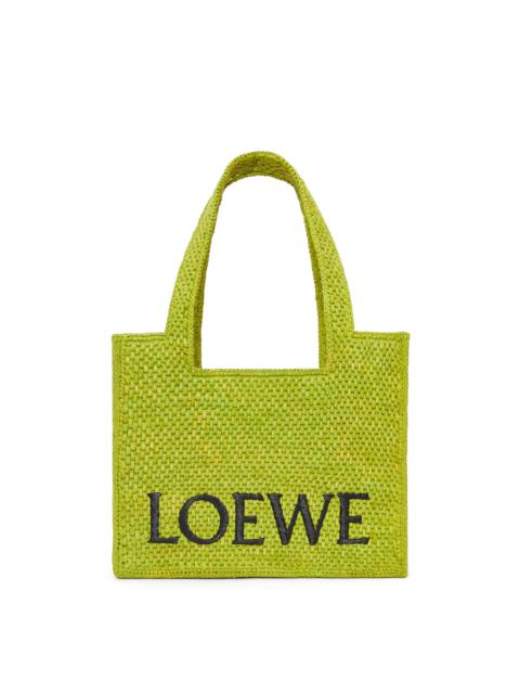 Medium LOEWE Font Tote in raffia