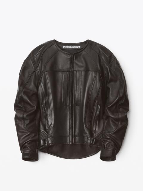 Alexander Wang OVERSIZED MOTO JACKET IN BUTTERY LEATHER