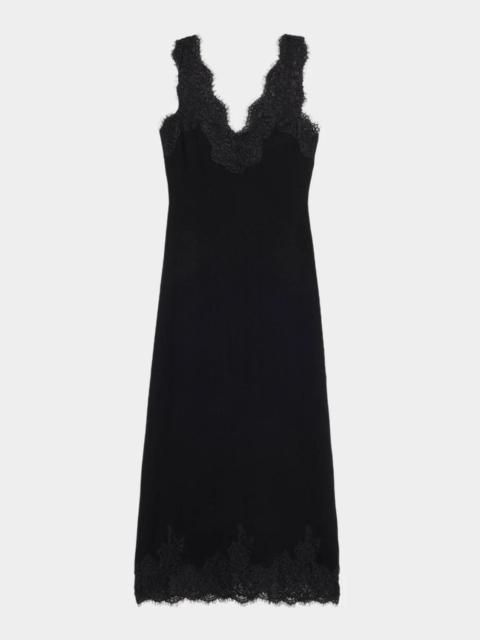 SIMKHAI Zinnia Lace-Trim Maxi Dress