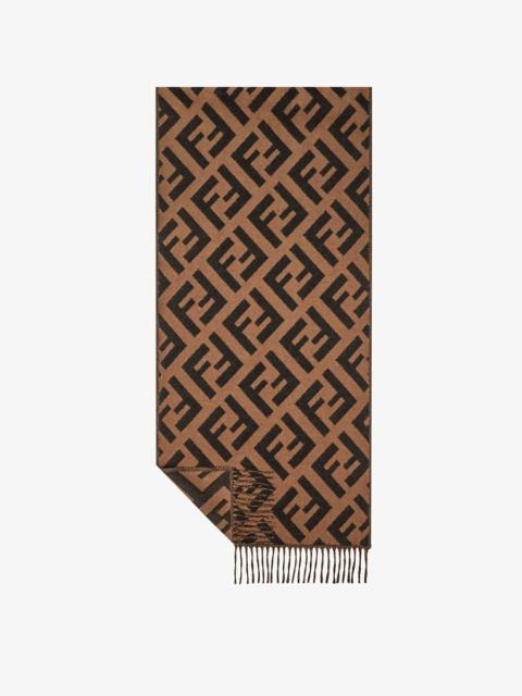 FENDI Brown cashmere scarf