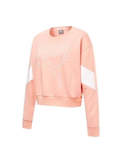 PUMA (WMNS) PUMA Rebel Crew Neck Sweater 'Pink' 845607-26