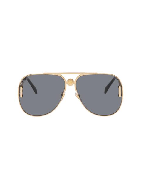 VERSACE Gold Medusa '95 Pilot Sunglasses