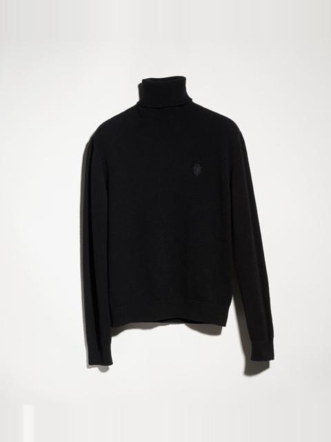 GUCCI Knit cashmere turtleneck with embroidery