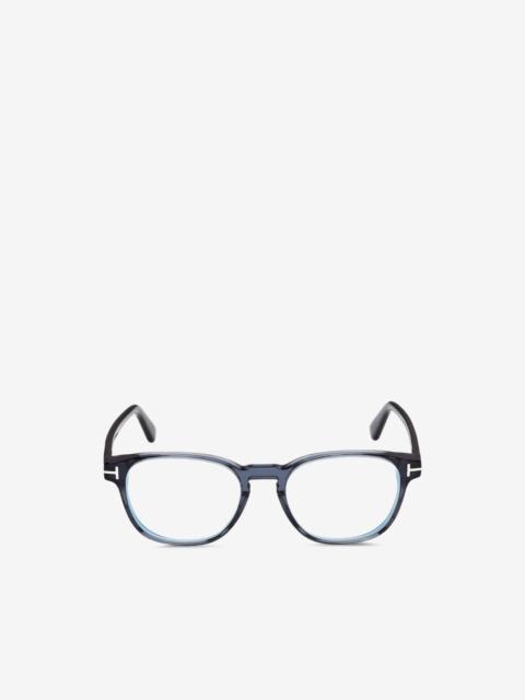 TOM FORD T-logo round-frame glasses