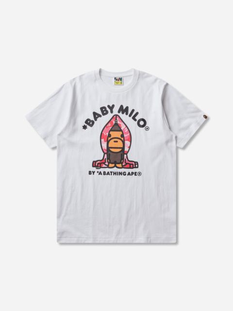 A BATHING APE® Men's ABC Camo Milo Hoodie T-Shirt White / Pink