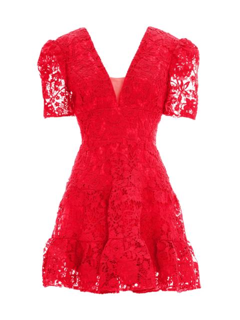 Dress The Population Women's Hallie Lace Cocktail Minidress - Rouge