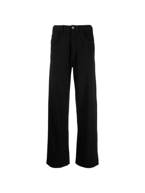 straight-leg cotton-jersey trousers