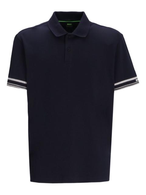 BOSS contrast-stripe polo shirt